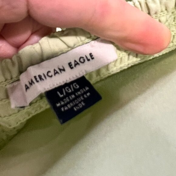 American Eagle Green Sundress with Bubble Skirt Size L - Picture 6 of 7